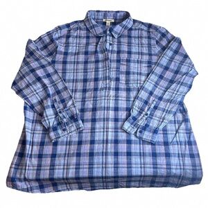 Casual Blue Checkered Men's Shirt